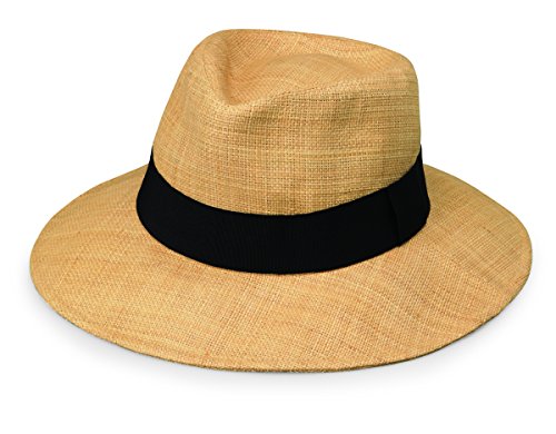 Wallaroo Hat Company Women’s Morgan Fedora – Natural – UPF 50+, Modern Style