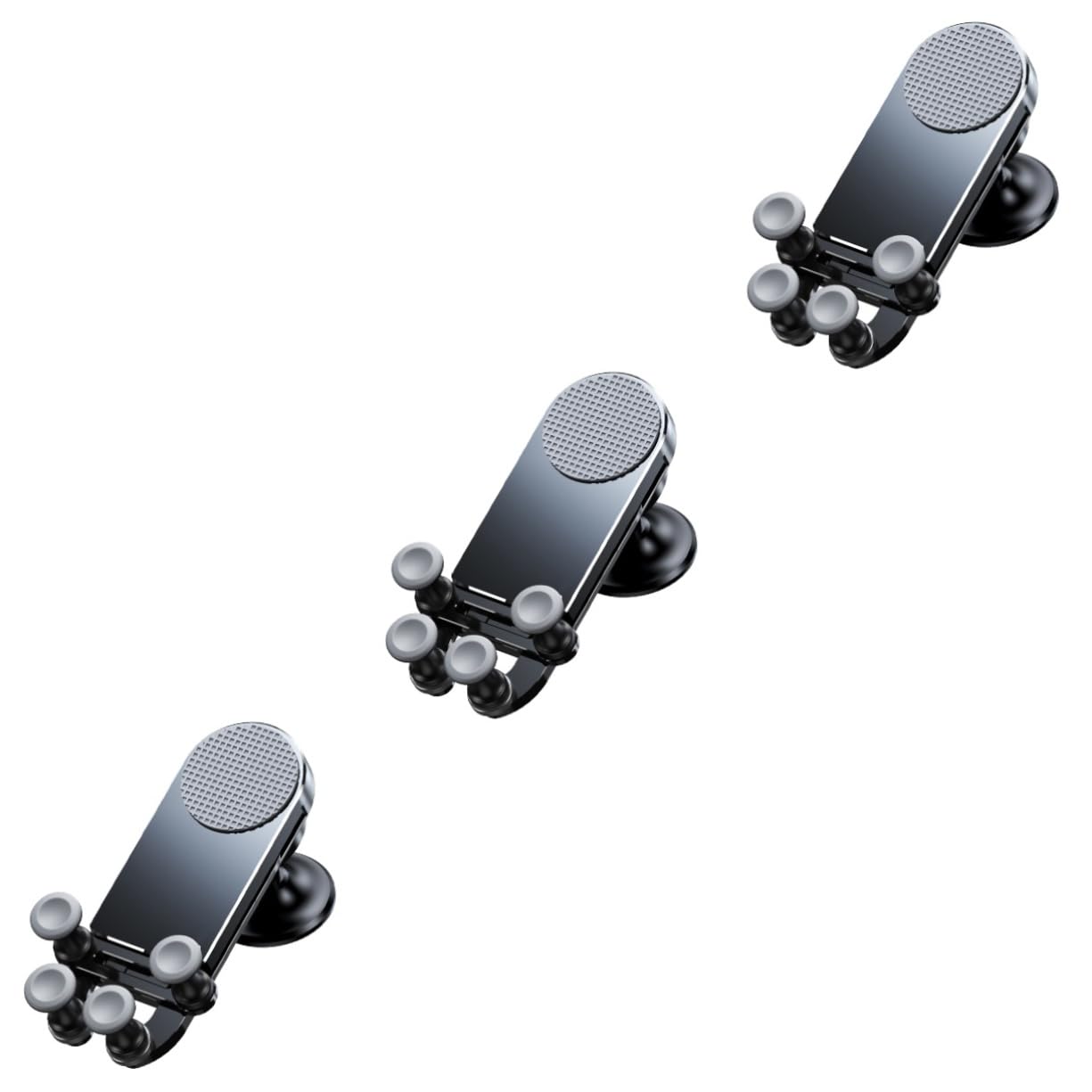 UKCOCO 3pièces Support De Téléphone Voiture Antidérapant Rotatif Fixation Stable pour Ventilation Installation Facile Et Ajustement