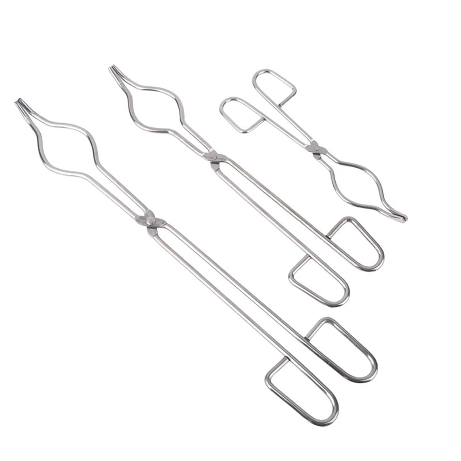 Tiegelzange Tiegelzange aus Edelstahl, Graphitschmelzzange, Halter, verchromte Becherklemmen für Laborgeräte(40cm)