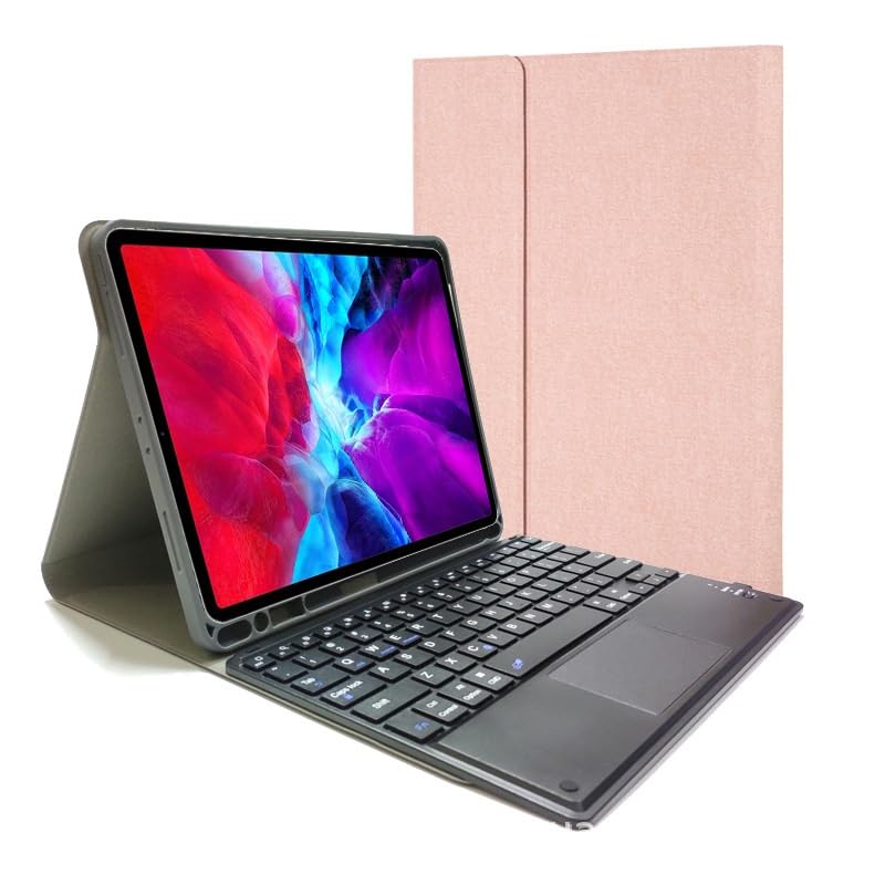 Funda iPad Air 13 2024 rosa con teclado para oficina y viajes