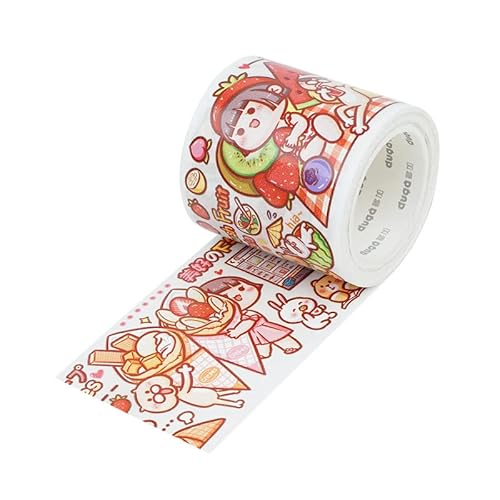 Alideco 1個 マスキングテープ 和紙テープ かわいい女の子 小さな餅 グリーン リリースステッカー 粘着 テープ DIY おしゃれ マステ シール (jiuzhidaochi1)