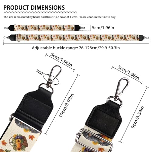 Image of Jeiento Wide Purse Strap Wide Shoulder Strap Adjustable Replacement Belt Soft Guitar Shoulder Straps for Women Girls Gifts