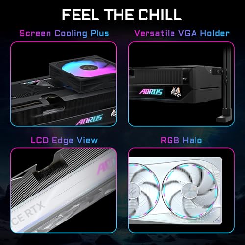 Image of GIGABYTE AORUS GeForce RTX 5080 Master 16G Graphics Card, WINDFORCE Cooling System, 16GB 256-bit GDDR7, GV-N5080AORUS M-16GD Video Card
