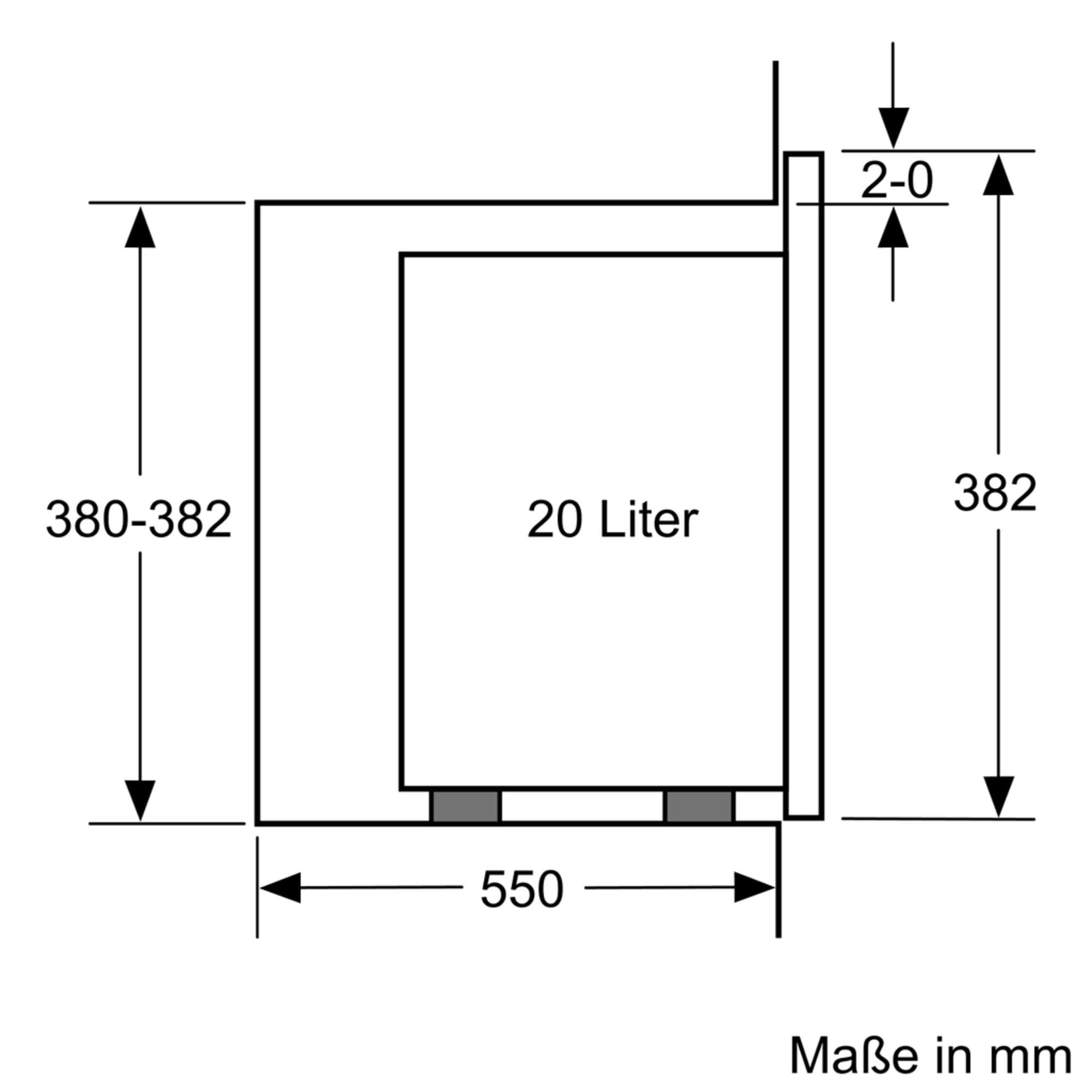 Siemens iQ500 BF525LMB1 Einbau-Mikrowelle 800W 20L Edelstahl 59x38 cm Schwarz