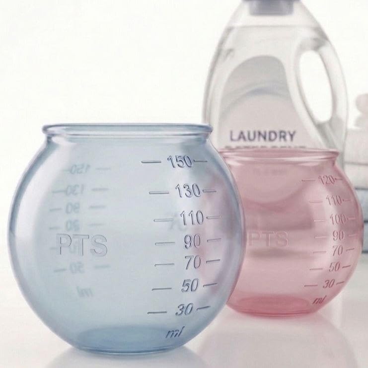 Dosing Ball for Detergents, Ball Dispenser, Liquid Detergent, Washing Machine 100% Silicone, Saving for Detergents in Powder and Liquids, Scratch-Resistant, Unique, (2 Balls Pink Blue)
