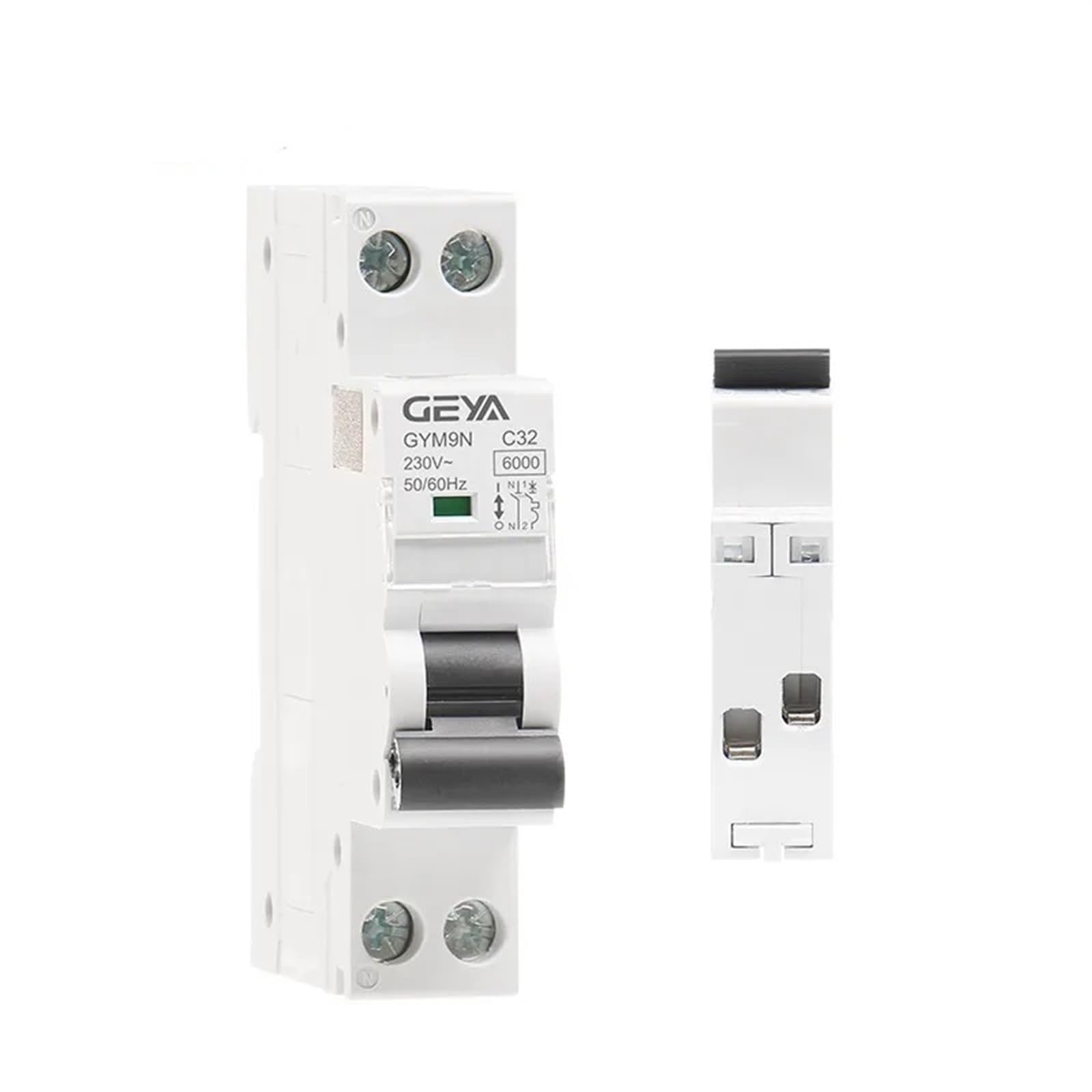 Disjoncteur 6KA 220V AC MCB 1P+N Courbe C 10A 32A 40A pour tableau électrique modulaire