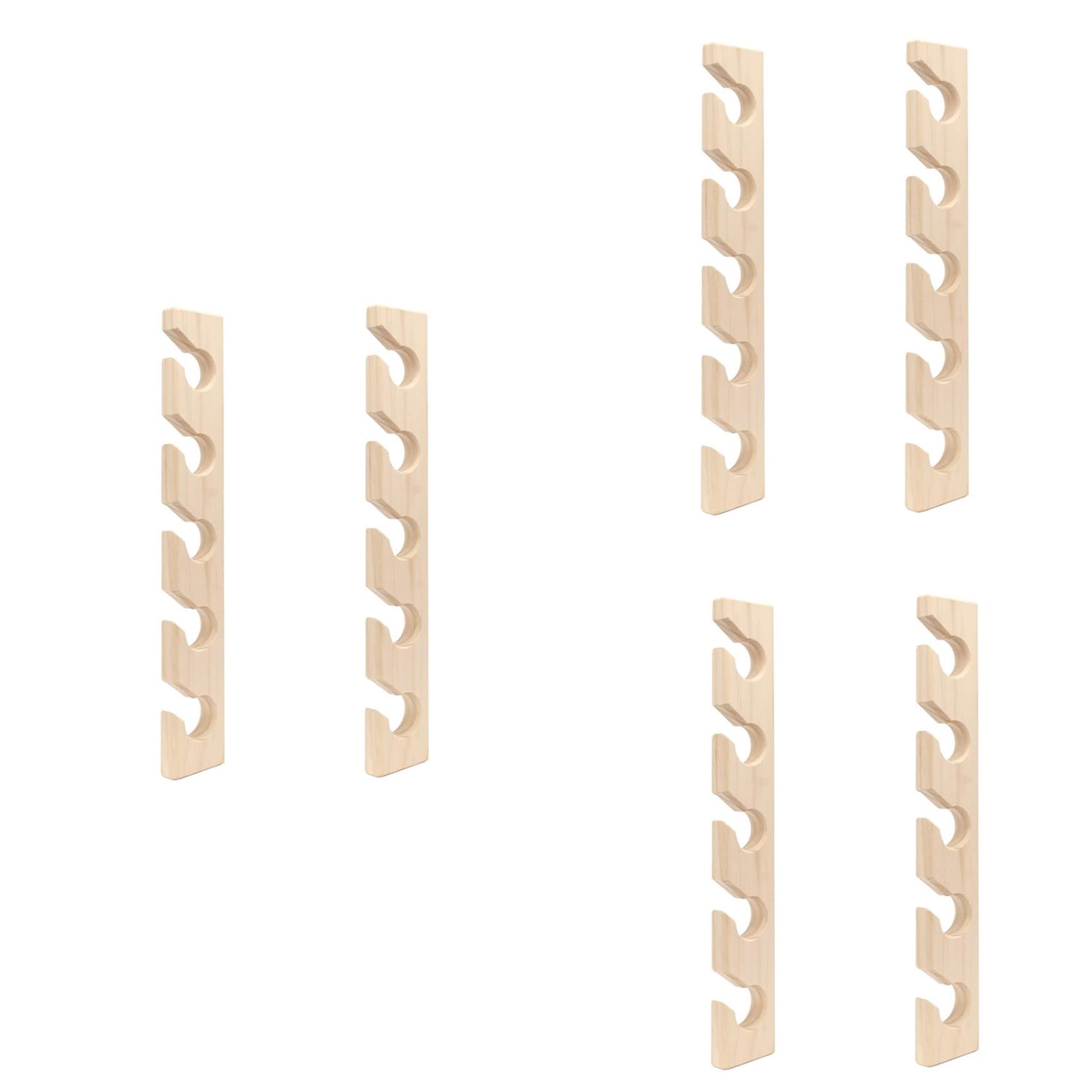 Hndhbfgrt 6 PCS Hat Rack for Wall Wooden Baseball Caps Organizer Wall Mount Baseball Hat Holder Vertical Hat Racks for Closet