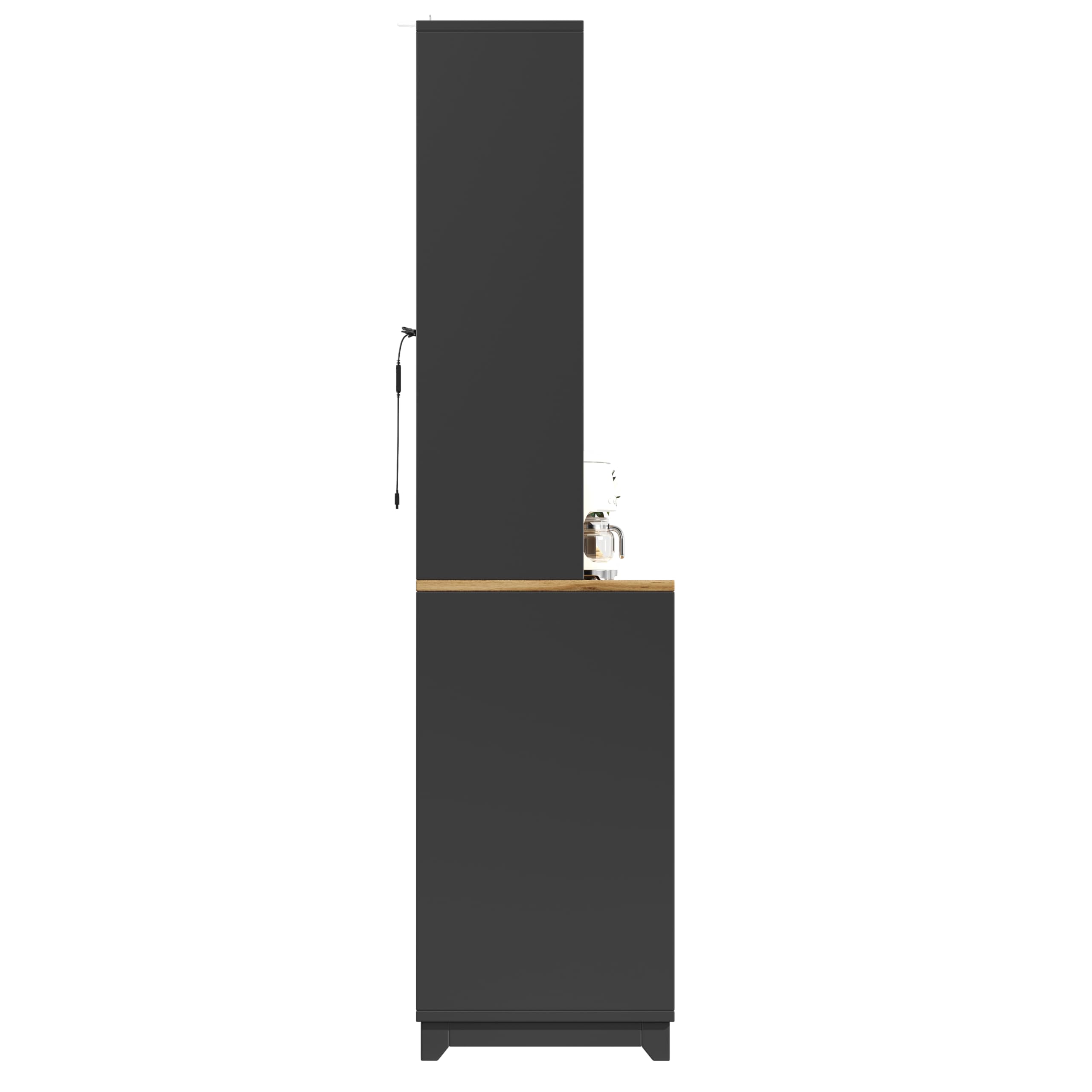 Armadi da cucina (120 × 40 × 180 cm), tavolini alti da cucina, credenze con ante in acrilico, nero