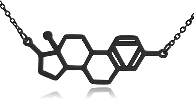 Estrogen Molecule Stainless Steel Necklace