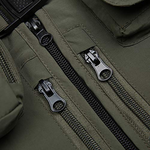 Lixada Colete de pesca masculino para trabalho ao ar livre, viagem, colete fotográfico, verão, vário