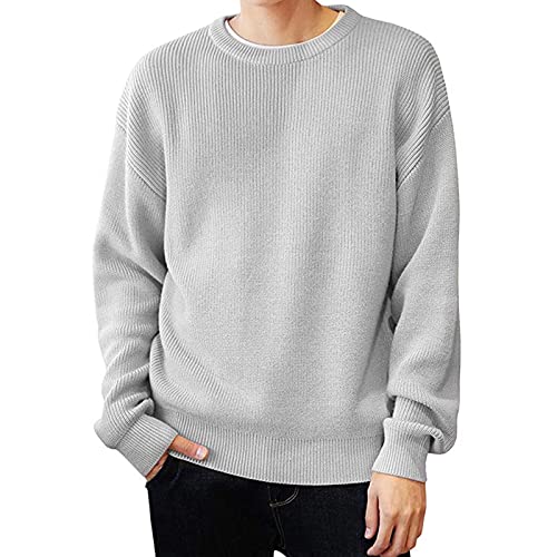 [MEIGETU] メンズセーター 丸首 カジュアルメンズ セーター 通気性 ６色 ニット 長袖 男性 学生 編み物 柔らかい オシャレ ルームウェア 無地 シンプル 高校生 通勤 通学