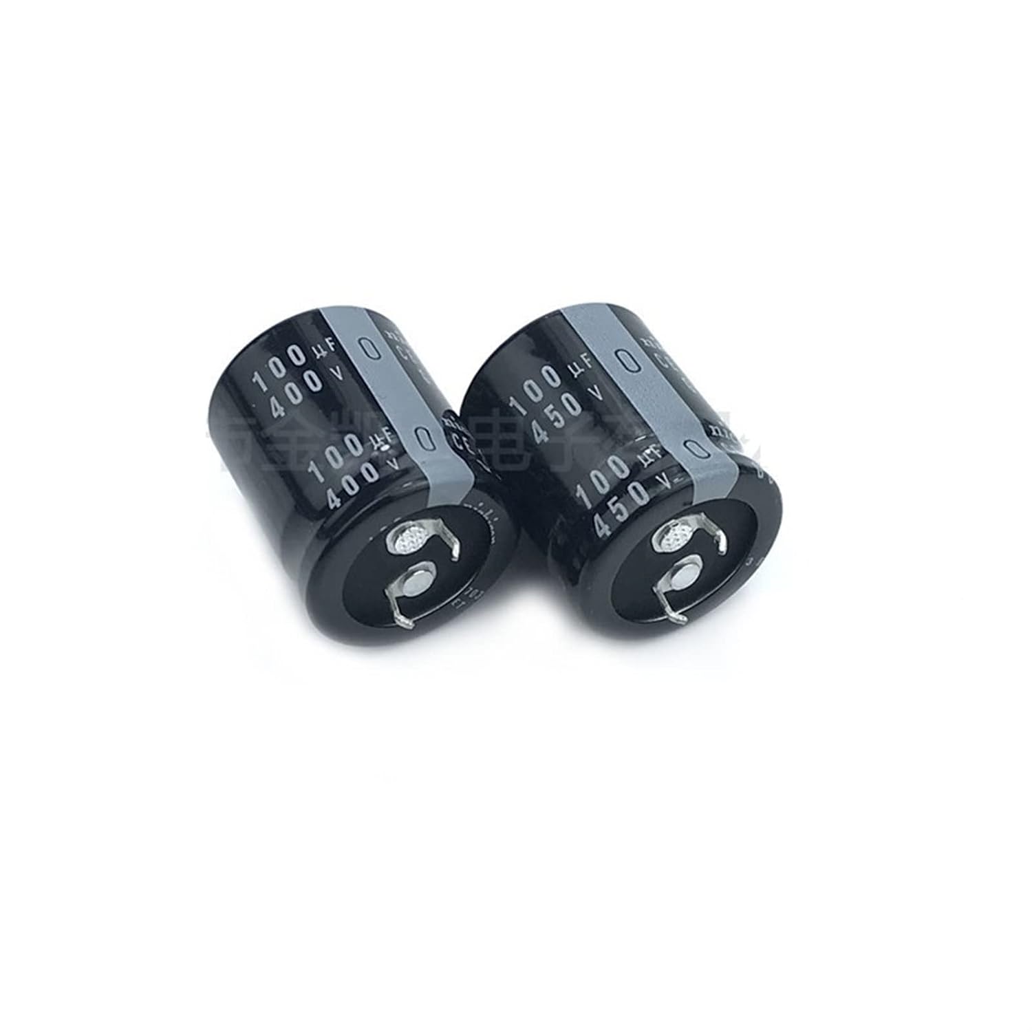 2Pcs 100uF 400V 100uF 450V 400v100uF 450V100uF 22X25/30/35/40 25X20/25/30/35 30x20 Snap-in PSU Capacitor(450V100uF 25x35 2Pcs)