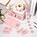 Outus 600 Pieces Thank You for Supporting My Small Business Cards and Stickers Set - Pink Gold Foil Thank You Cards for Retail Store Package Insert Envelope Seals Business Owner Sellers