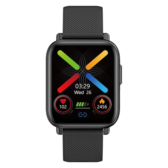 French Connection (Color: Stealth Black) with Large Display, SPO2 Monitor, Metal Body, Multiple Watch Faces,
