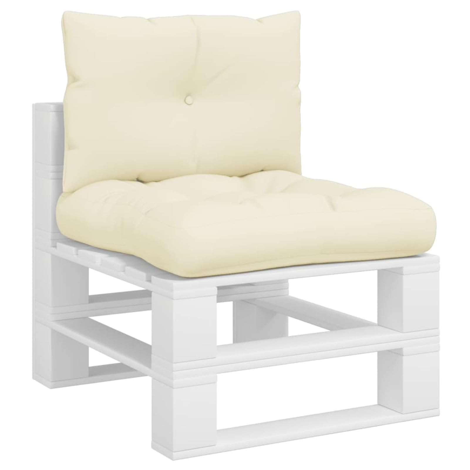 Palettenkissen Set, 2-teilig Sitzkissen & Rückenkissen, Polyester, Creme, 60x61,5x10 cm & 60x38x13 cm, wasserabweisend, für Gartenmöbel und Innenbereich 360836