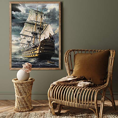 Jigsaw Puzzles For Adults 1000 Pieces-Pirate Ship Jigsaw Puzzles,Best Wooden Jigsaw Puzzles Game Set -29.5" L X 19.7" W #TOP6