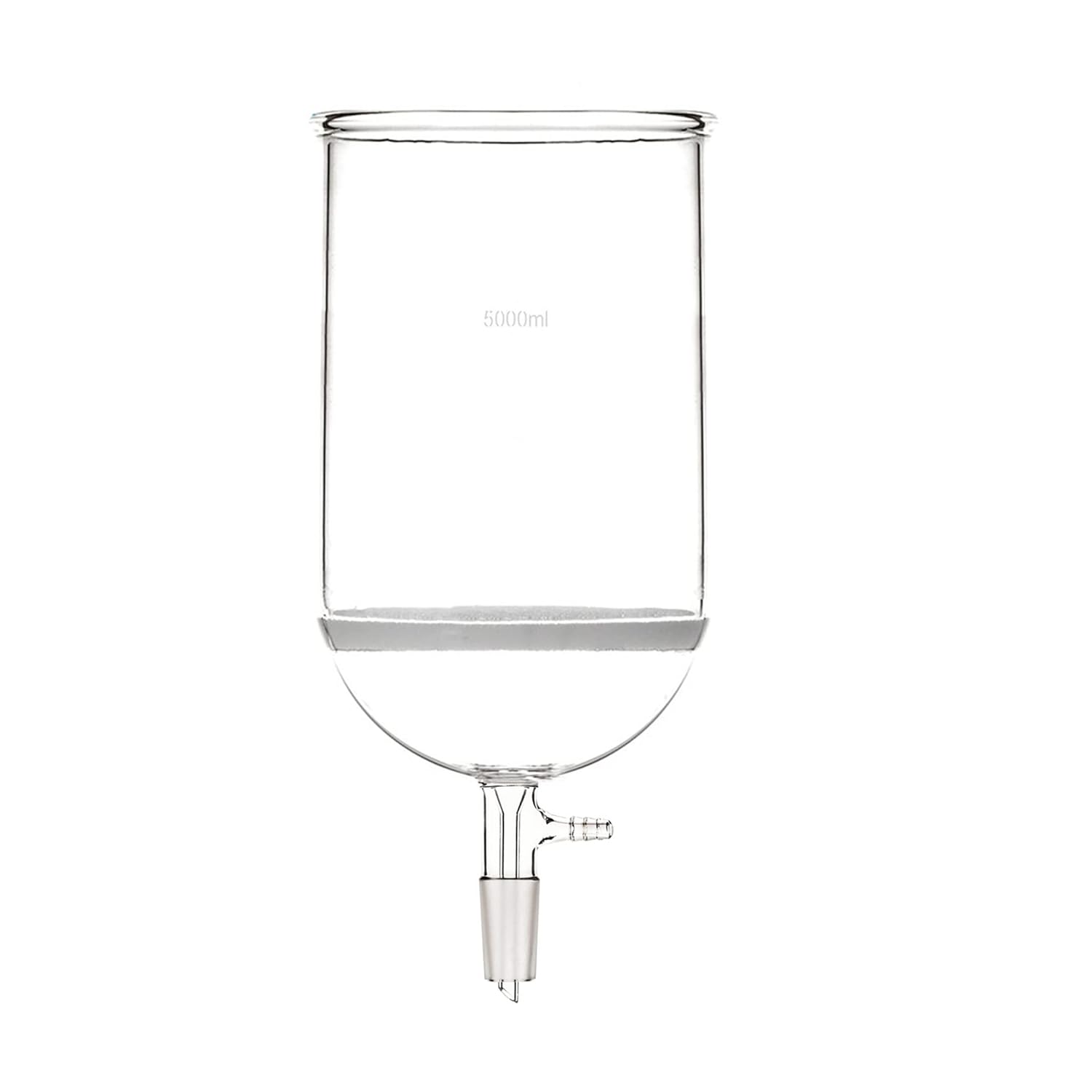 5000ml 24/40 Glass Buchner Filtering Funnel with 3# Coarse Fine Frit Vacuum Serrated Tubulation Lab Borosilicate Glassware