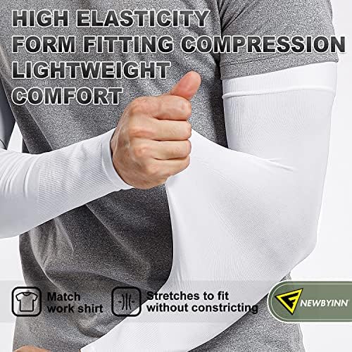 UV Sun Protection Compression Arm Sleeves for Men Women Youth Football Golf Basketball — view 4