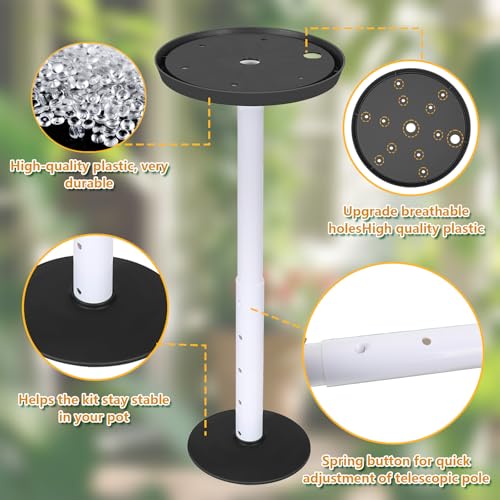 pocezo Adjustable Height Planter Inserts for Large Pots, Portable Planter Filler Plant with 11-17" Rise , 6" Base, 8" or 10" Top (Black, shorts) by pocezo - Used condition - Image 3