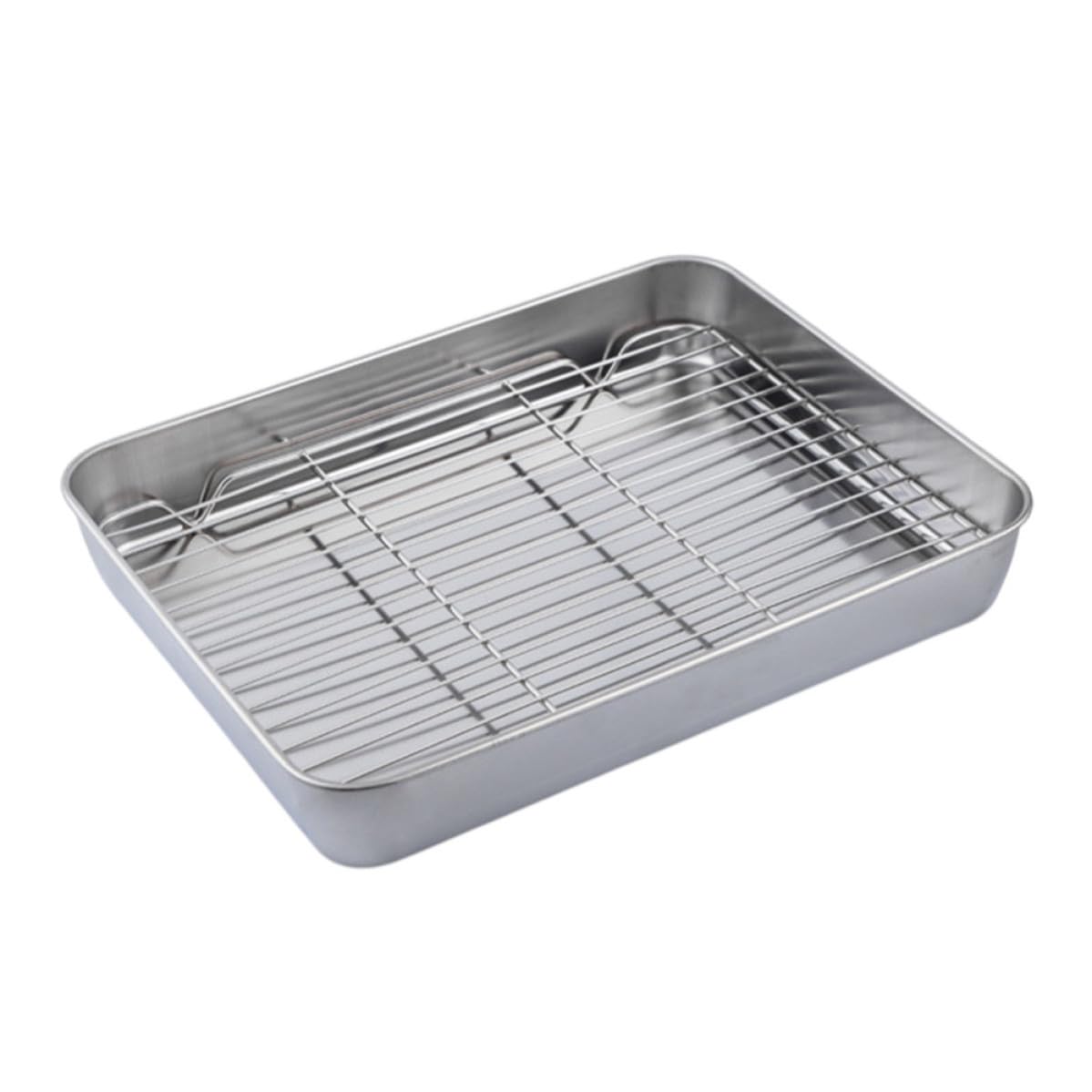 Bandeja para Hornear de Acero Inoxidable con Rejilla de Cocina Estilo Japonés