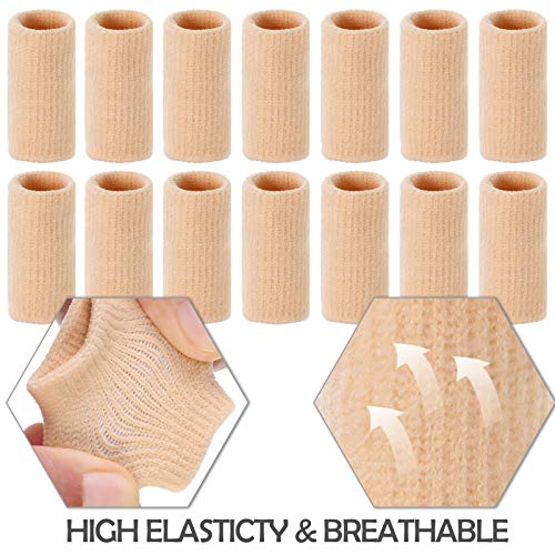 image for Skylety 30 Pieces Finger Sleeves with 1 Storage Bag, Thumb Splint Brac