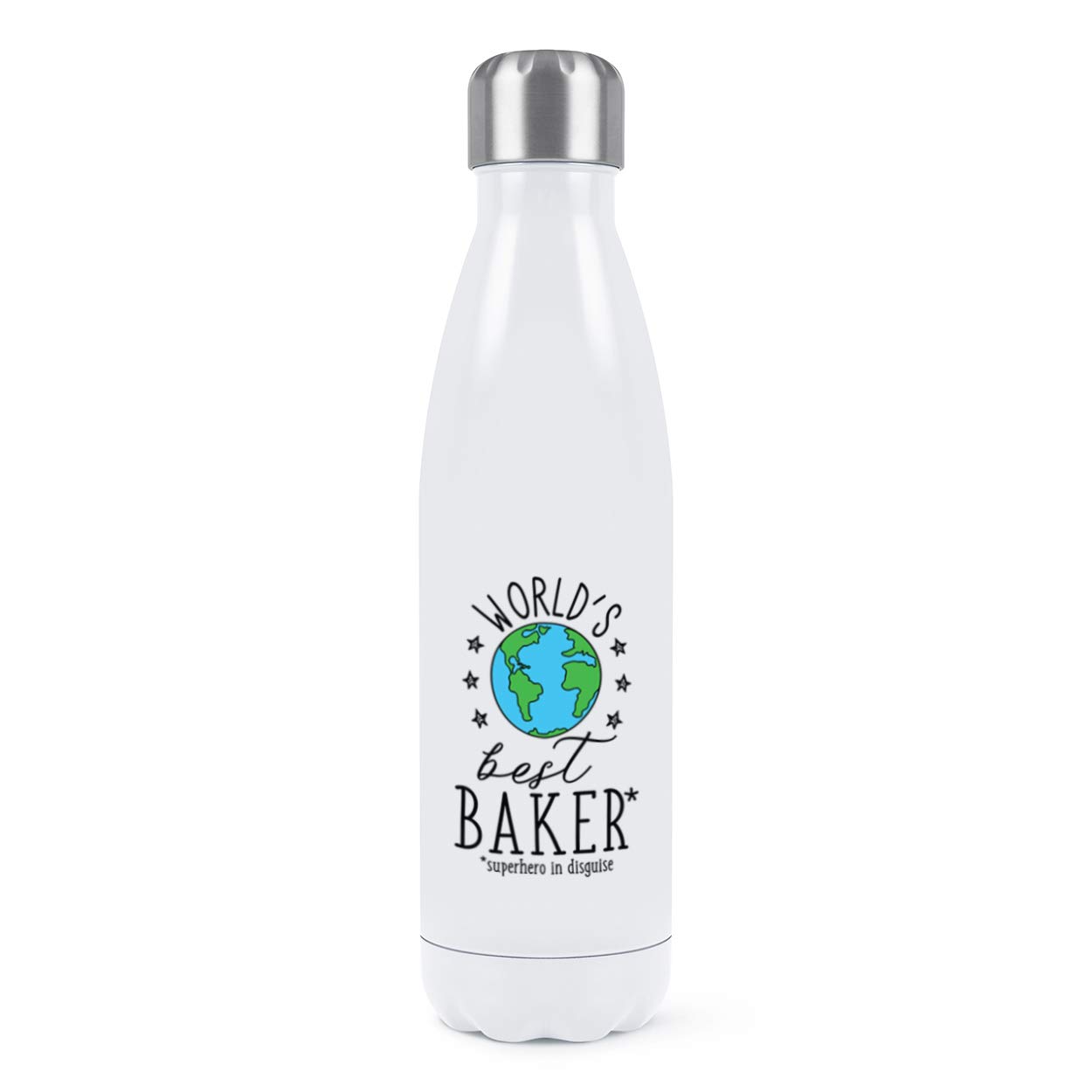 Bouteille de sport haut de gamme en acier inoxydable blanc double paroi 500ml