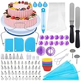 [Anti-Rutsch-Design] Das rutschfeste Ringdesign des Bodens verhindert, dass sich der Tortendrehteller bewegt, sodass Ihr Betrieb stabiler wird. Er dreht sich im Uhrzeigersinn und gegen den Uhrzeigersinn.