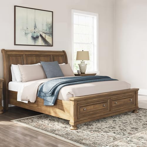 Image of Signature Design by Ashley California King Platform Storage Sleigh Bed