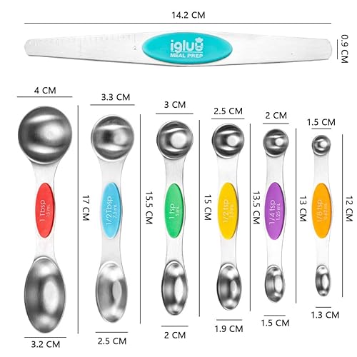 Igluu Meal Prep - Set di misurini magnetici in