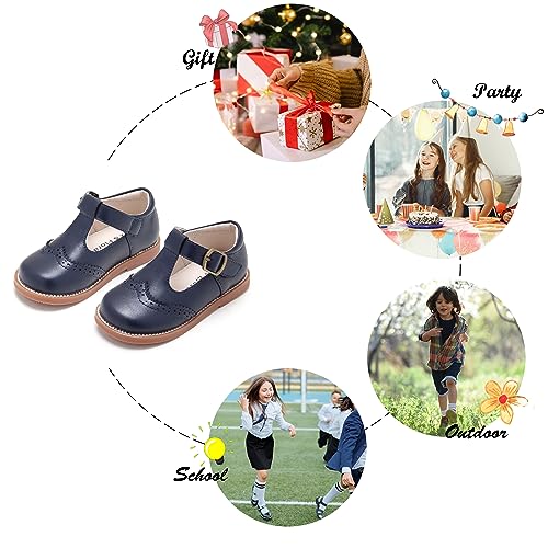 Image of Felix & Flora Toddler Little Girl Mary Jane Dress Shoes - Ballet Flats for Girl Party School Shoes