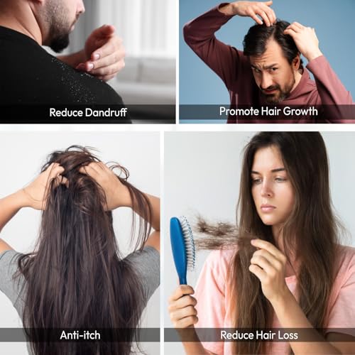 Image of MildCares Scalp Massager Brush - Silicone Scalp Exfoliator & Anti‑Dandruff Scrubber | Head Massager for Hair Growth, Shampoo Applicator & Oil Massage | Waterproof, Non‑Slip Grip | For Men & Women (Black, Pack of 1)
