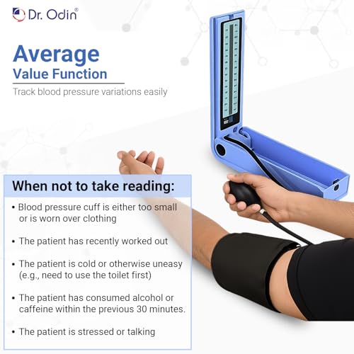 Image of Dr. Odin OLS103 LCD Sphygmomanometer Manual Blood Pressure Monitor with Large Digital Display, Latex-Free Cuff, Accurate Readings, for Clinic & Home Use