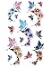 Produktbild Chic-Net Tattoo Schmetterlinge welke Blüten Blumen Blätter bunt pastell 18 Motive 1 Bogen