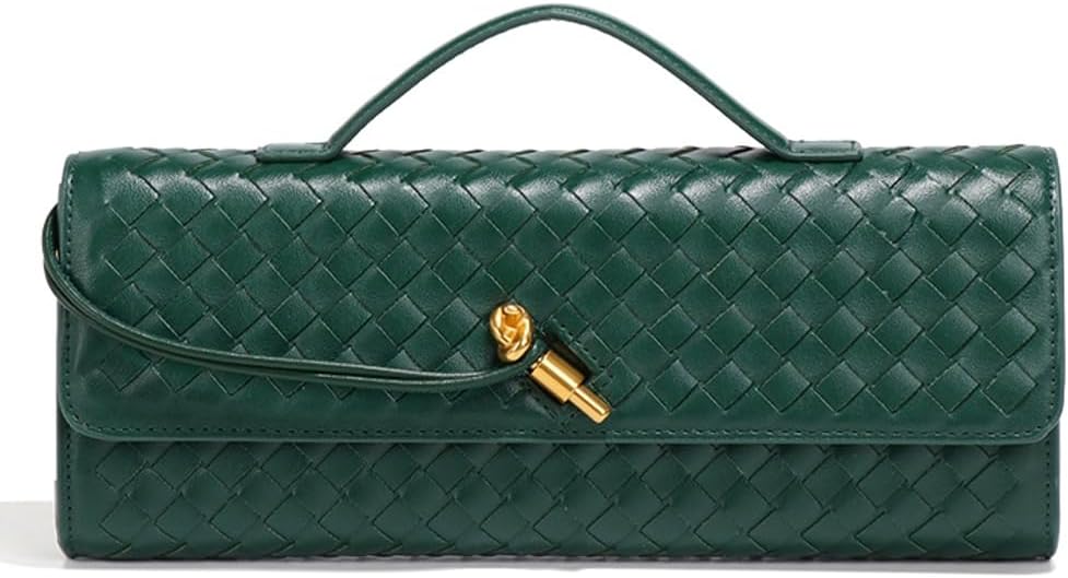 UpbullTrendy Woven Evening Clutch Purses Women Underarm Shoulder Handbag Cute Satchels Crossbody Purse PU Leather Wallet