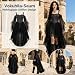 Halloween Kostüm Damen Gothic Kleidung Vampir Kleid Retro Kleid Trompetenärmel Renaissance Mittelalter Kostüme Halloween Fasching Karneval Kostüm Vintage für Damen
