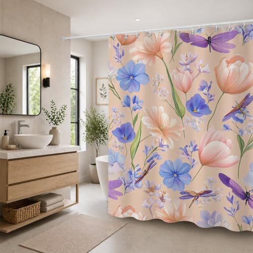 Rideau de douche lavable en machine avec son ourlet lesté - 2