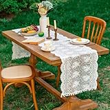 Gettimore Weiße Spitzentischdecke mit 3D-Stickerei, Hochzeitsorte und Stand-Setups