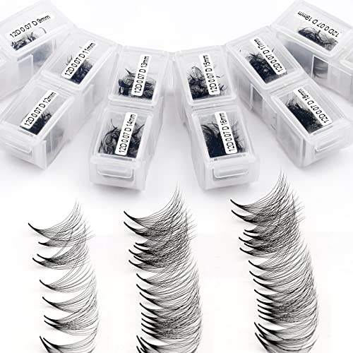 12D Premade Fans Eyelash Extensions 1200PCS Pre Made Fans Lashes 0.07mm C Curl Mixed Tray 9-20mm Handmade Loose Volume Lash Extension Premade Lash Fans (1200-12D-0.07-C-920)