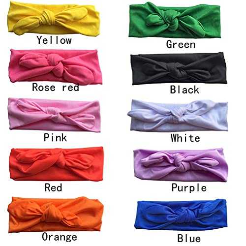 Arlai 10 Color Baby Girls' Hair Accessories Toddler Bow Headbands Turban Knot Rabbit Hairband Headwear (Set Of 10) #TOP1