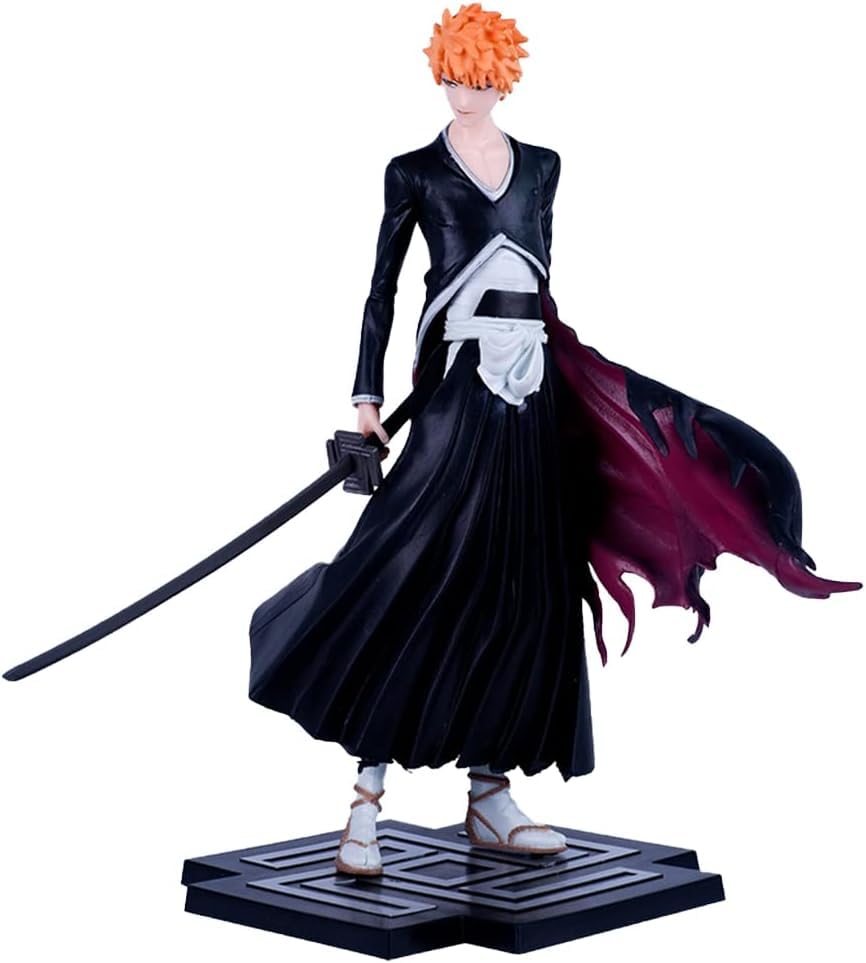 Image of Blue Aura Bleach Ichigo Kurosaki Action Figure Height-20cm Multicolour PVC Collectible | Ichigo Angry Mode