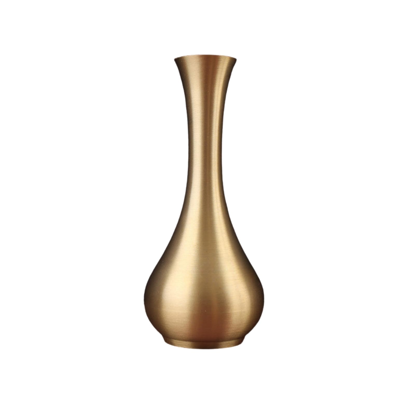 S.T.S.G Brass Bud Vase Gold 4.3in Single Flower Unbreakable Modern Decor