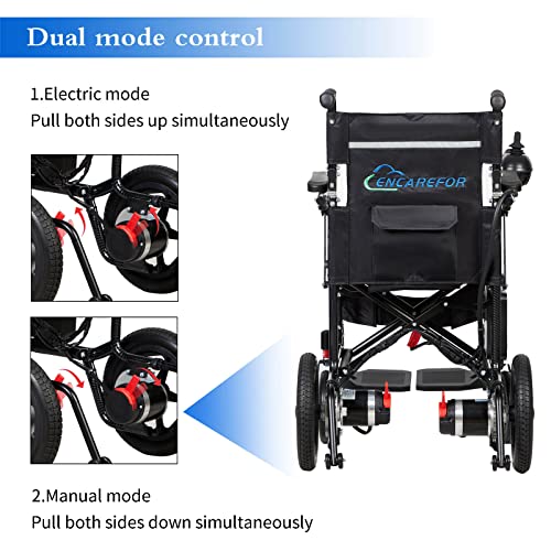 Encarefor 36Lbs Intelligent Brake Super Light Electric Wheelchairs,Portable Power Wheelchair,Folding Electric Wheelchair For Adults #TOP2