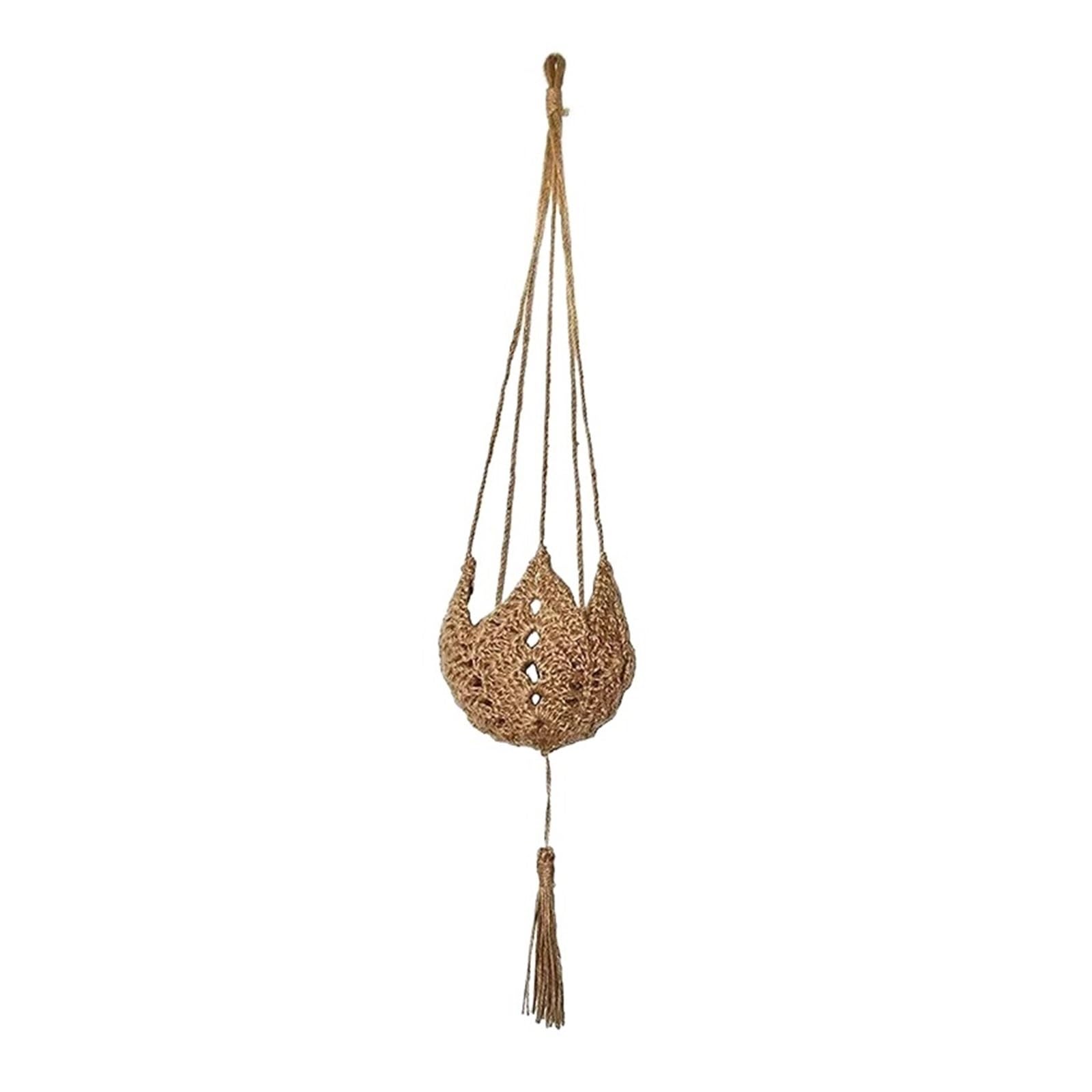 Appendini per Piante Macramè Appendiabiti for piante, pianta sospesa, vaso da fiori in macramè fatto a mano, decorazione parete, cortile, giardino, fioriera(1pcs)