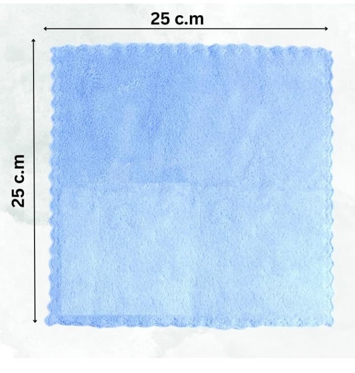 Image of T Trendy MART Microfiber Face Towels, 25x25 cm, Soft and Super Absorbent, Set of 4 Multicolour