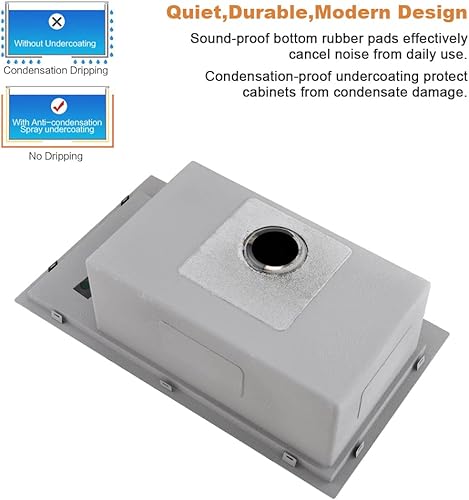 Miniatura 7 de Bokaiya - Fregadero de estación de trabajo de 33 pulgadas con enjuague de vidrio acero inoxidable fregadero de cocina de montaje superior de 33 x 19