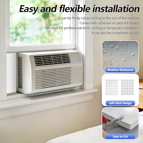 Window AC Insulation Kit - Foam Seal Panels for Air Conditioner, Blocks Cold & Heat Leaks, All Season Weather Stripping (Summer/Winter)