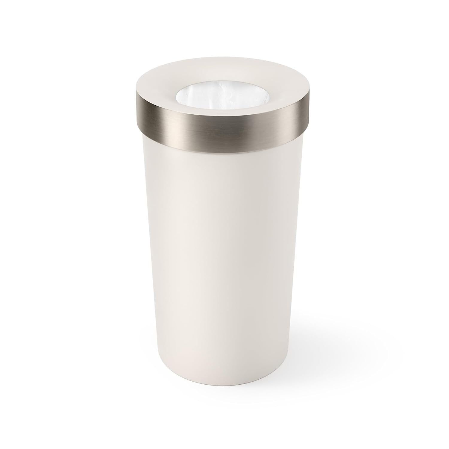Umbra Vento Cubo Basura Grande 62L Tapa Abierta Arena