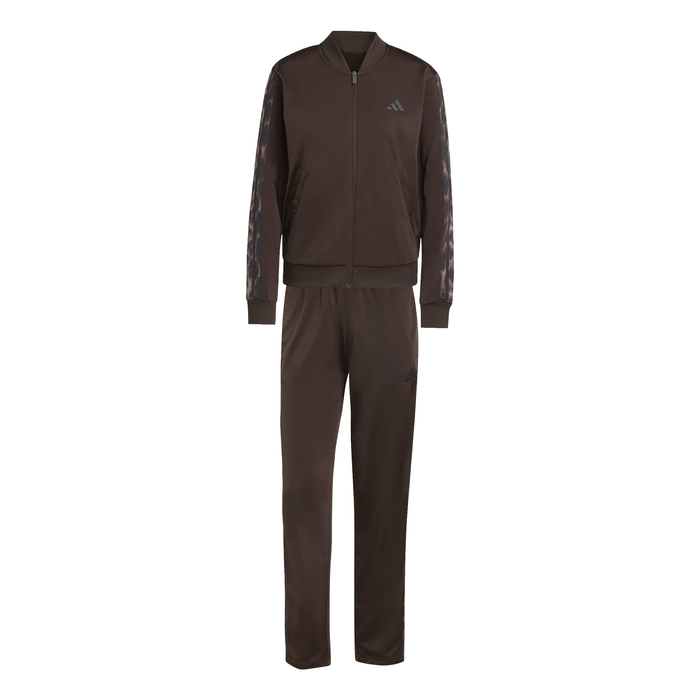 adidas Donna Essentials 3-​Stripes Track Suit, Aurora Coffee/​MULTICOLOR, XL