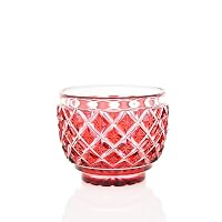 Amazon.co.jp: 島津興業 薩摩切子 猪口(大) C-34 (紅) : ホーム＆キッチン
