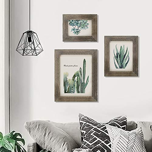 Ikeree 8X10 Rustic Farmhouse Distressed Picture Frame, Weathered Grey, Built-In Easel For Tabletop Or Wall Mounting Display… #TOP4